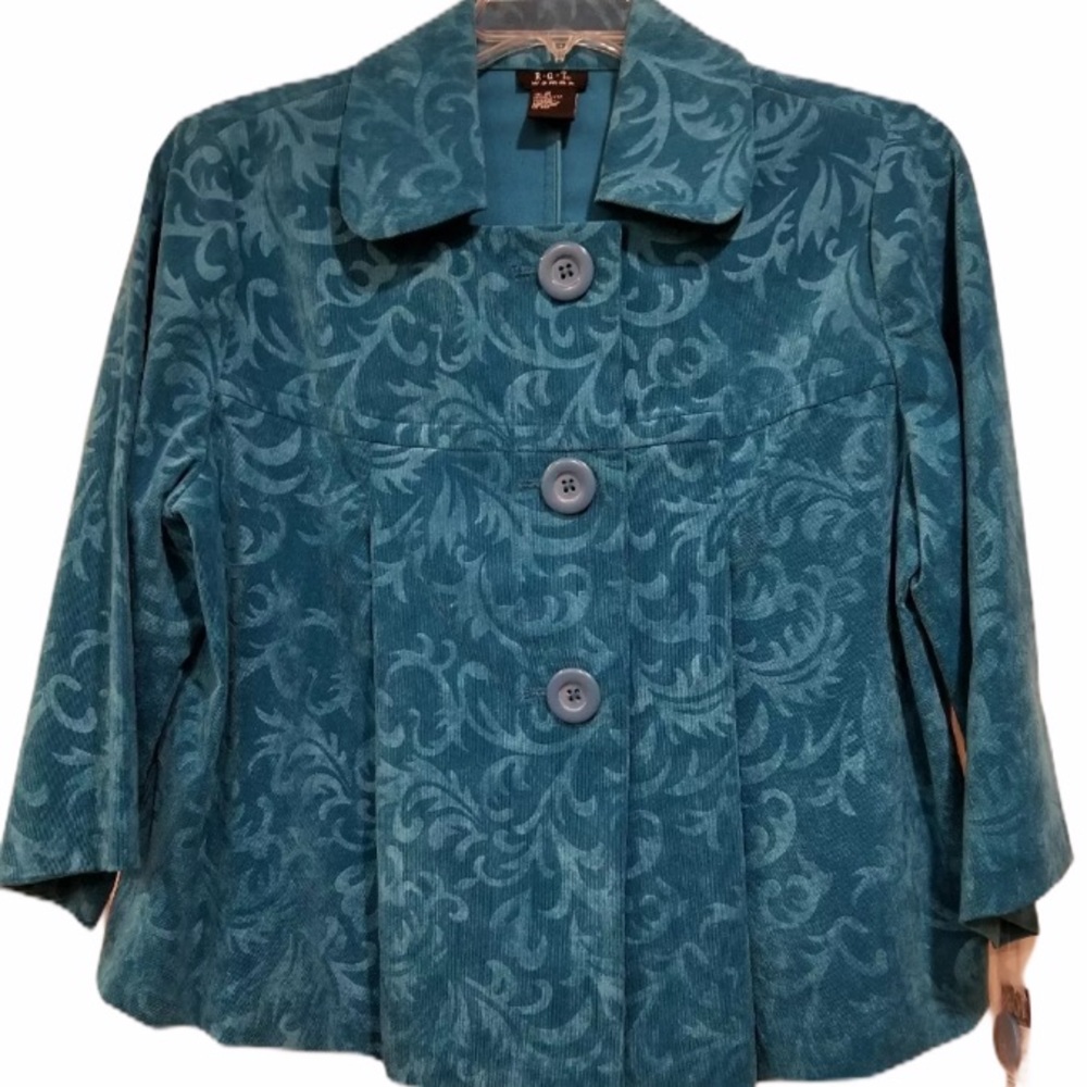 Beautiful Teal Designed Coat